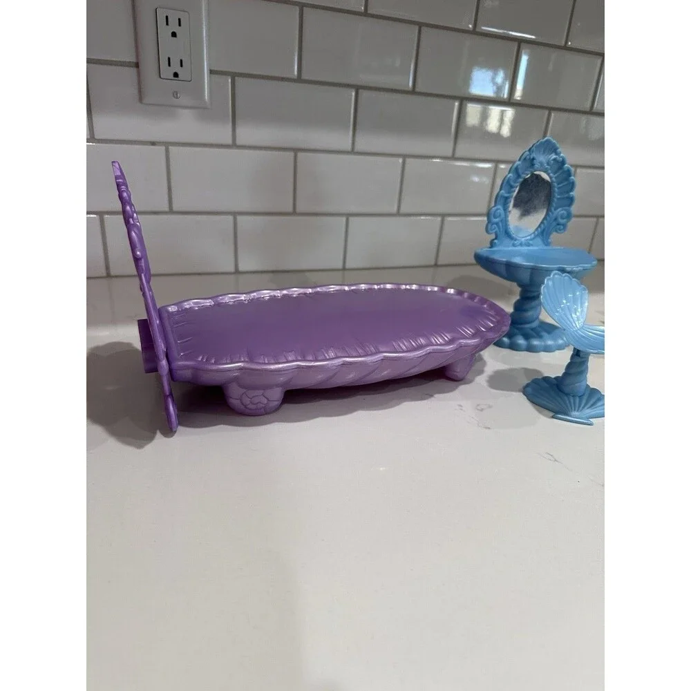 Rare Vintage Retro Disney little mermaid Ariel Purple shell bed Princess Y2K Set